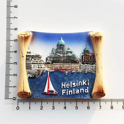 Finlanda magneți pentru frigider Helsinki Turism suvenir călătorie Memorială Decorare Artizanat Rășină Peisaj Magneți pentru frigidere