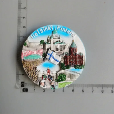 Finlanda magneți pentru frigider Helsinki Turism suvenir călătorie Memorială Decorare Artizanat Rășină Peisaj Magneți pentru frigidere