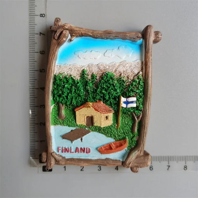 Finlanda magneți pentru frigider Helsinki Turism suvenir călătorie Memorială Decorare Artizanat Rășină Peisaj Magneți pentru frigidere