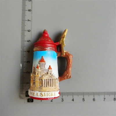 Finlanda magneți pentru frigider Helsinki Turism suvenir călătorie Memorială Decorare Artizanat Rășină Peisaj Magneți pentru frigidere