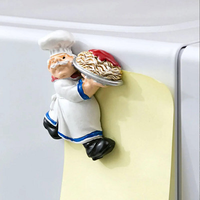 Карикатура Creative 3D Bread Chef Message Home Decor Хладилник Магнит Декорация на хладилник Подарък за кухня Стикер Плакат Бележки