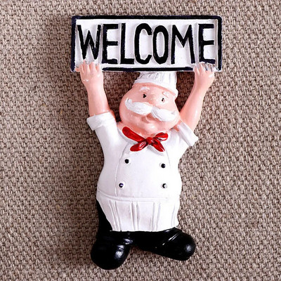Desen animat creativ 3D mesaj pentru bucătar de pâine Decor pentru casă Magnet pentru frigider Decor pentru frigider Cadou pentru autocolant de bucătărie Afiș Note