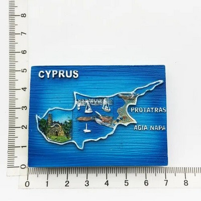 Magneți de frigider pentru Cipru Suveniruri turistice Autocolant magnetic de frigider pentru frigider Imanes Para El Refrigerador Decorare pentru casă