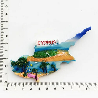 Magneți de frigider pentru Cipru Suveniruri turistice Autocolant magnetic de frigider pentru frigider Imanes Para El Refrigerador Decorare pentru casă