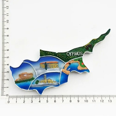 Magneți de frigider pentru Cipru Suveniruri turistice Autocolant magnetic de frigider pentru frigider Imanes Para El Refrigerador Decorare pentru casă