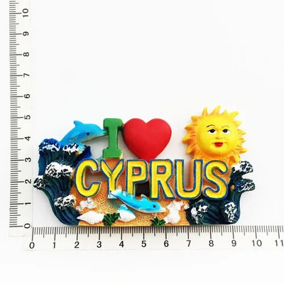 Magneți de frigider pentru Cipru Suveniruri turistice Autocolant magnetic de frigider pentru frigider Imanes Para El Refrigerador Decorare pentru casă