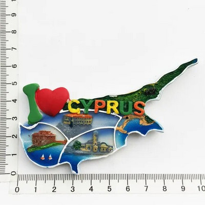 Magneți de frigider pentru Cipru Suveniruri turistice Autocolant magnetic de frigider pentru frigider Imanes Para El Refrigerador Decorare pentru casă