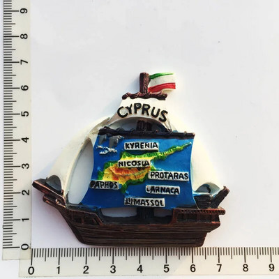 Magneți de frigider pentru Cipru Suveniruri turistice Autocolant magnetic de frigider pentru frigider Imanes Para El Refrigerador Decorare pentru casă