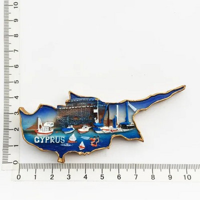 Magneți de frigider pentru Cipru Suveniruri turistice Autocolant magnetic de frigider pentru frigider Imanes Para El Refrigerador Decorare pentru casă