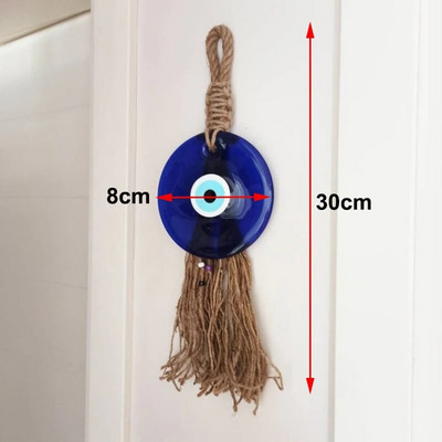 Lucky Eye Glass Sinine Türgi kurja silma ripats mitmevärviline helmestega käsitsi valmistatud seinakaunistus koju elutuppa auto kingitus