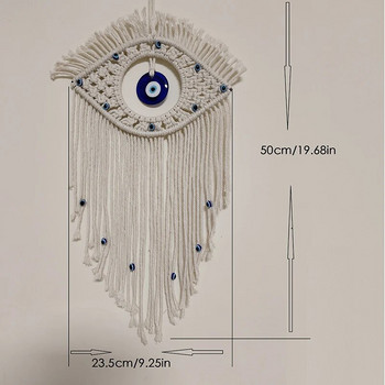 Μακραμέ Χειροποίητο Τουρκικό Κρεμαστό Κρεμαστό Μάτι Ταπετσαρία Nazar Διακόσμηση για Σαλόνι Σπιτιού Τοίχο Διακόσμηση σπιτιού Δώρο