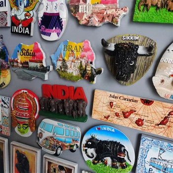 Магнит за хладилник Португалия Румъния Индия Филипини Канарски острови Канада Женева Тайланд Магнитен стикер за хладилник Домашен декор