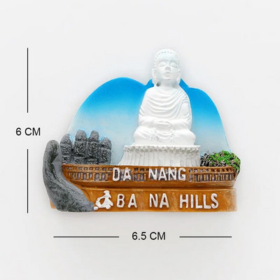 3D külmkapimagnet Kagu-Aasia Vietnami hullumaja Da Nangi mägi Bana magnetiline külmkapi pasta Vietnam turistile suveniir kingitus