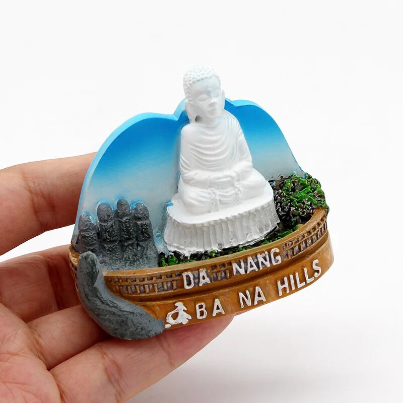 3D magnet za hladnjak Jugoistočna Azija Vijetnam luda kuća Da Nang mount Bana magnetska pasta za hladnjak Vijetnamski turistički suvenir poklon