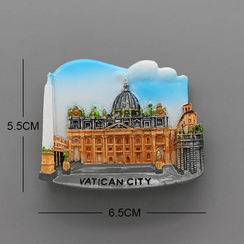 Singapore Merlion Vienna World Tourism Souvenir 3D μαγνητικό ψυγείο Λάος Ιταλία Ρώμη αναμνηστικά έπιπλα διακόσμησης σπιτιού