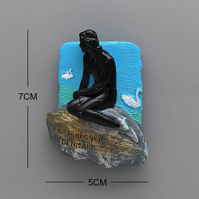 Singapur Merlion Beč Svjetski turizam Suvenir 3D magnetski hladnjak Laos Italija Rim suvenir namještaj Poklon za uređenje doma