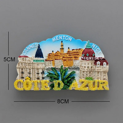 Singapur Merlion Beč Svjetski turizam Suvenir 3D magnetski hladnjak Laos Italija Rim suvenir namještaj Poklon za uređenje doma