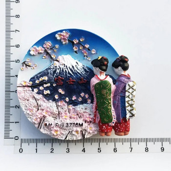 Японски магнити за хладилник Mount Fuji Tokyo Kyoto Туристически сувенири Занаятчийски подаръци Смола Магнитен стикер за хладилник Декорация на дома