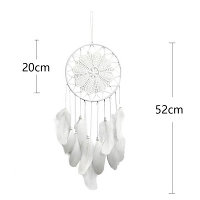 Artă retro Apărător de vise Ornament pentru plasă Cadou Clopoței de vânt pandantiv Pene de dovleac Accesorii rafinate pentru mașină, birou, hotel, acasă