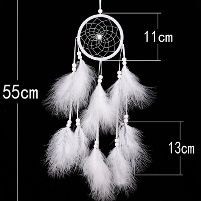 Artă retro Apărător de vise Ornament pentru plasă Cadou Clopoței de vânt pandantiv Pene de dovleac Accesorii rafinate pentru mașină, birou, hotel, acasă