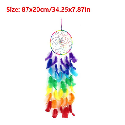 Artă retro Apărător de vise Ornament pentru plasă Cadou Clopoței de vânt pandantiv Pene de dovleac Accesorii rafinate pentru mașină, birou, hotel, acasă