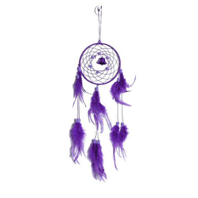 Ornament de decorare a mașinii cu pene violete, cu pene, pentru agățat pe perete