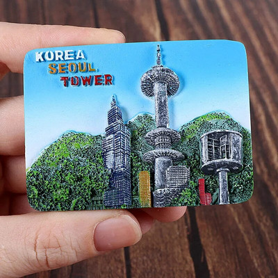 Korea tüdrukute kaart Jaapan arhitektuur Maldiivid 3d külmkapimagnet Hawaii rand Ameerika USA turismi suveniiride kollektsioon kingitus kodukaunistus