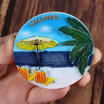 Korea tüdrukute kaart Jaapan arhitektuur Maldiivid 3d külmkapimagnet Hawaii rand Ameerika USA turismi suveniiride kollektsioon kingitus kodukaunistus