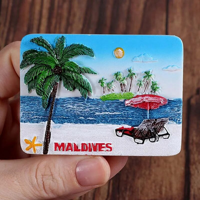 Korea tüdrukute kaart Jaapan arhitektuur Maldiivid 3d külmkapimagnet Hawaii rand Ameerika USA turismi suveniiride kollektsioon kingitus kodukaunistus