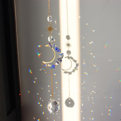 Kuu päikesepüüdjad Ametüstist kristallkuul unenäopüüdja Tuulekellad vikerkaarevalmistaja prismad siseakna autode võlu aiakaunistuseks