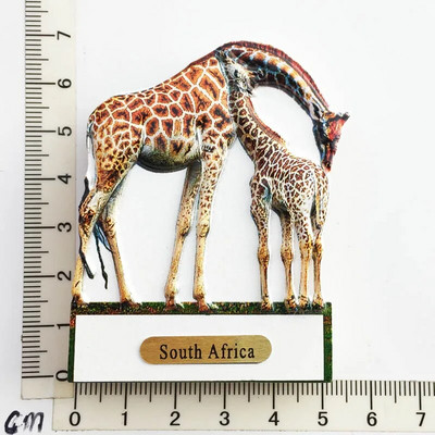 South Africa 3D Animal Tourist Souvenirs Fridge Magnet Refrigerator Αυτοκόλλητο Αφρικανική Μεγάλη Πέντε Ρητίνη ζωγραφισμένη χειροτεχνία Ιδέα δώρου