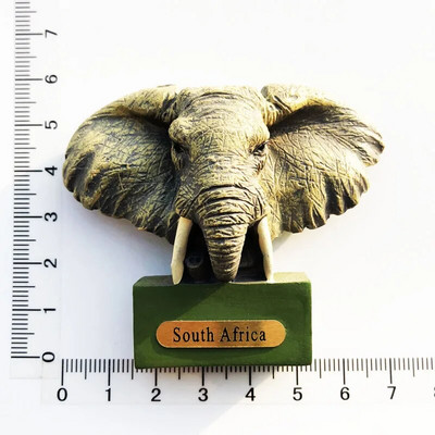 South Africa 3D Animal Tourist Souvenirs Fridge Magnet Refrigerator Αυτοκόλλητο Αφρικανική Μεγάλη Πέντε Ρητίνη ζωγραφισμένη χειροτεχνία Ιδέα δώρου