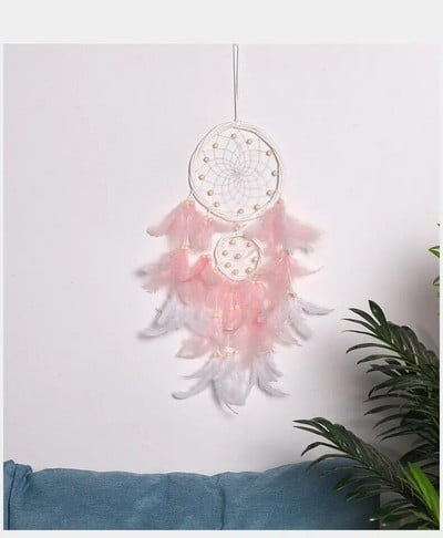 OurWarm Dream Catcher Life Tree Design Скандинавски стил Висяща декорация за стена Ръчно изработена креативна за детска спалня Домашен декор