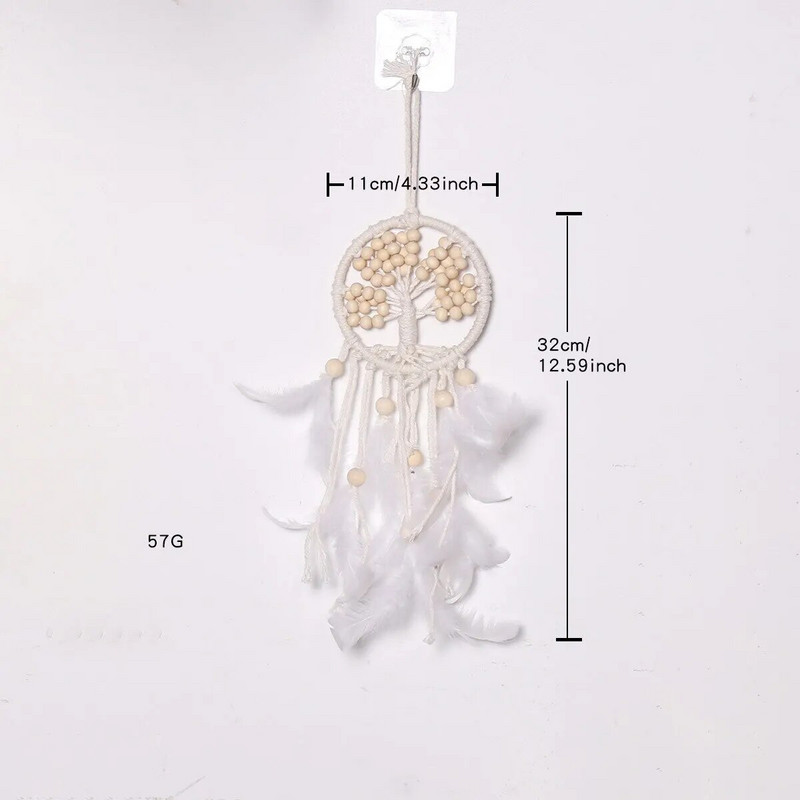 Meie soe unenägude püüdja elupuu disain põhjamaises stiilis seinale riputatud kaunistus käsitsi valmistatud loominguline lastele Magamistoa Elu Kodukaunistus