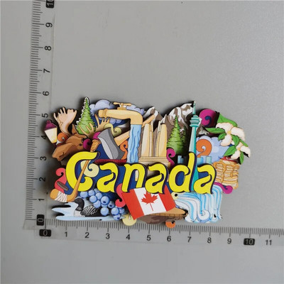 Drveni magnet za hladnjak Putni suvenir Sjedinjene Države Barcelona Rusija Kanada Tajland Danska Magnetna naljepnica za hladnjak