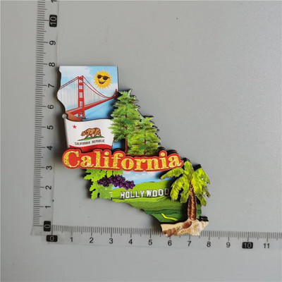 Drveni magnet za hladnjak Putni suvenir Sjedinjene Države Barcelona Rusija Kanada Tajland Danska Magnetna naljepnica za hladnjak