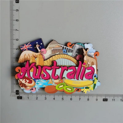 Drveni magnet za hladnjak Putni suvenir Sjedinjene Države Barcelona Rusija Kanada Tajland Danska Magnetna naljepnica za hladnjak