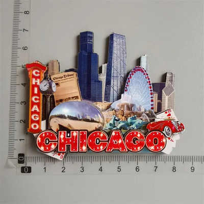 Drveni magnet za hladnjak Putni suvenir Sjedinjene Države Barcelona Rusija Kanada Tajland Danska Magnetna naljepnica za hladnjak