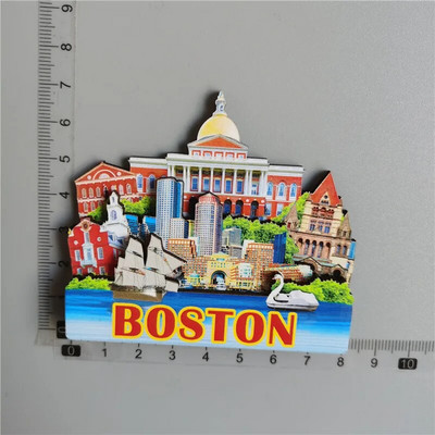 Drveni magnet za hladnjak Putni suvenir Sjedinjene Države Barcelona Rusija Kanada Tajland Danska Magnetna naljepnica za hladnjak