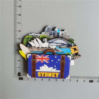 Drveni magnet za hladnjak Putni suvenir Sjedinjene Države Barcelona Rusija Kanada Tajland Danska Magnetna naljepnica za hladnjak