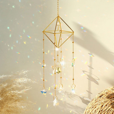 Suncatcher Cristal Wind Chimes Sun Catcher Agățat de perete pentru fereastră Grădină Decor Boho Home Decor Living Cadou de Crăciun