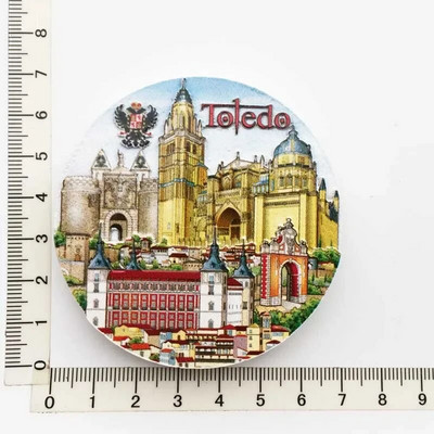 Hispaania Külmkapimagnetid Madrid Toledo Valencia Sevilla Turism Suveniirid Dekoratiivne käsitöö UV-magnet Külmikukleebis Kodukaunistus