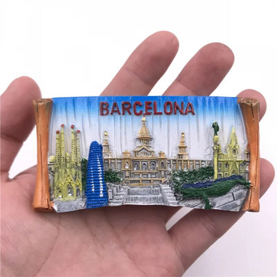 Samba Panorama, Hispaania geko, Scroll, Hispaania härjavõitlus, Madridi Hispaania, Barcelona Bullfighting Marque suveniiride külmkapimagnet
