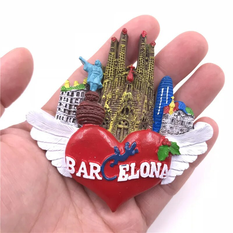 Πανόραμα Samba, Ισπανικό γκέκο, κύλιση, Ισπανική ταυρομαχία, Μαδρίτη Ισπανία, Βαρκελώνη Ταυρομαχία Marque Souvenir Ψυγείο Μαγνήτης