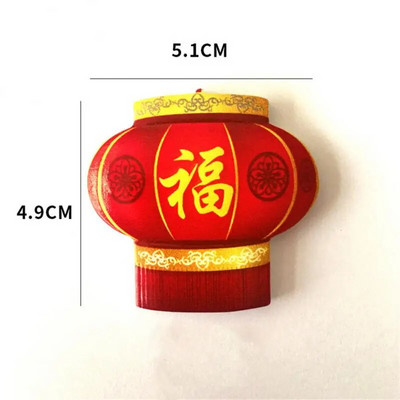 Magnet de frigider în stil chinezesc de Anul Nou chinezesc, desene animate festive dansul leului. Magnet de frigider din rășină creativ drăguț pentru decor acasă