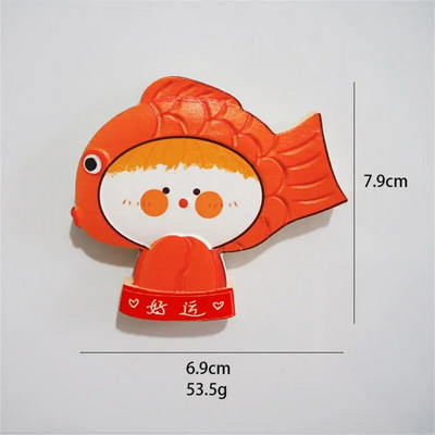 Magnet de frigider în stil chinezesc de Anul Nou chinezesc, desene animate festive dansul leului. Magnet de frigider din rășină creativ drăguț pentru decor acasă