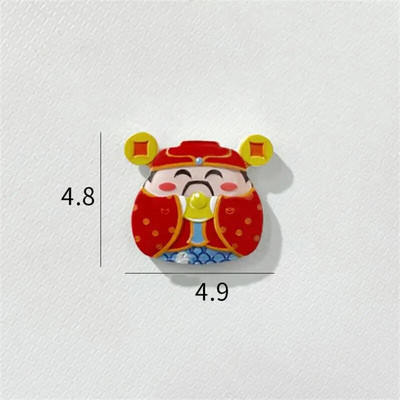 Magnet de frigider în stil chinezesc de Anul Nou chinezesc, desene animate festive dansul leului. Magnet de frigider din rășină creativ drăguț pentru decor acasă