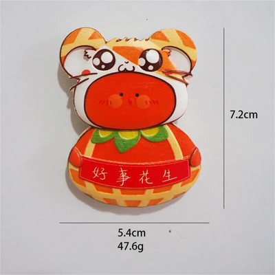 Magnet de frigider în stil chinezesc de Anul Nou chinezesc, desene animate festive dansul leului. Magnet de frigider din rășină creativ drăguț pentru decor acasă