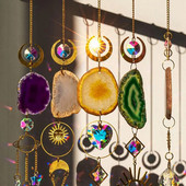 Pandantiv din cristal artificial Decor pentru fereastră de captare a soarelui de cristal artificial Formă creativă strălucitoare Ușor de agățat Cadou rafinat de lungă durată Multico