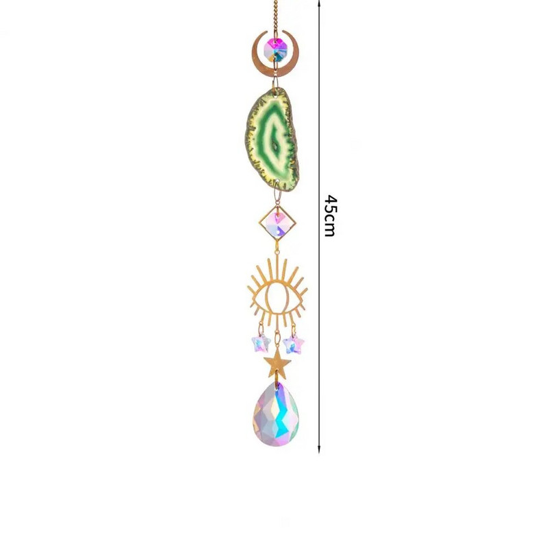 Kunstkristallripats Kunstkristallidest päikesepüüdja aknakaunistus Läikiv loominguline kuju Lihtne riputada Kauakestev peen kingitus Multico